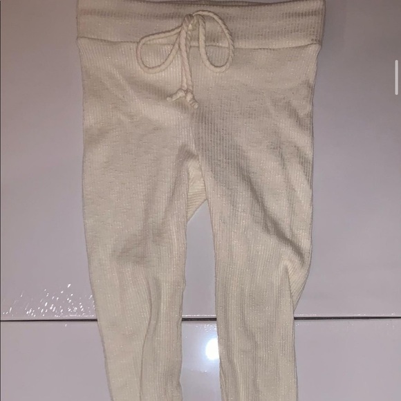 Cream knit leggings - Picture 1 of 1